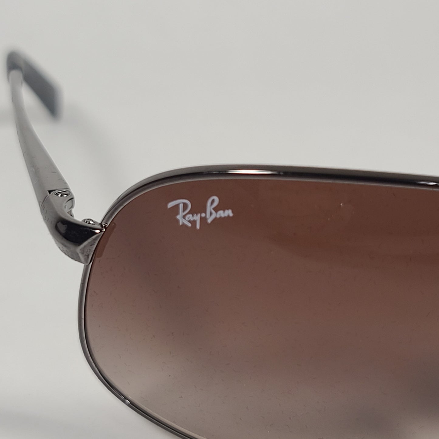 Ray-Ban RB3387 004/13 Pilot Sunglasses Gunmetal Gray Frame Brown Gradient Lens - Sunglasses