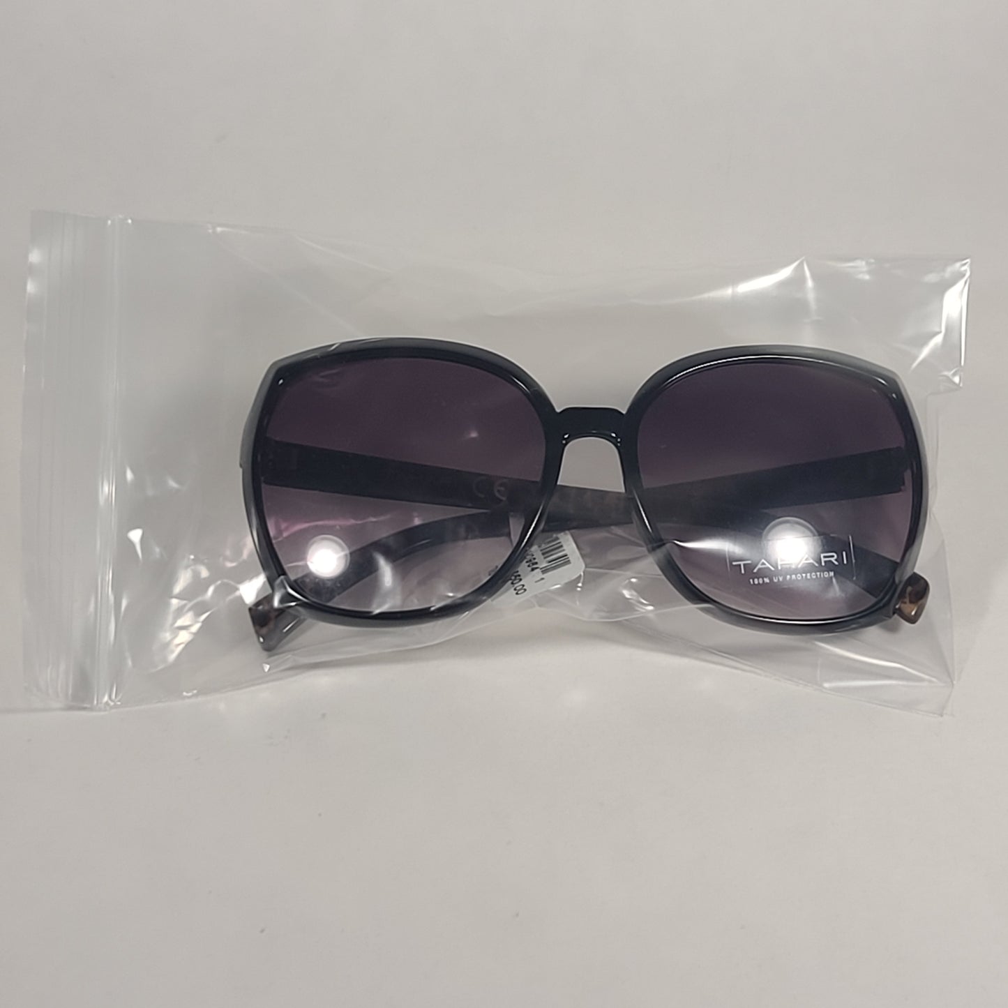 Tahari Butterfly Sunglasses Black / Animal Print Frame Gray Gradient Lens TH805 OXAN - Sunglasses