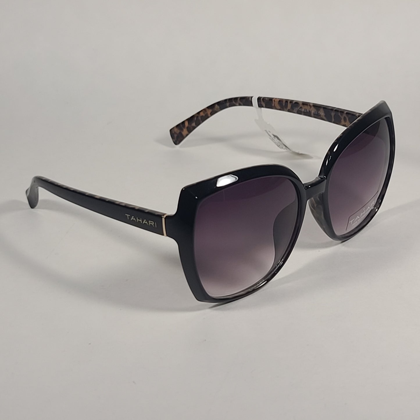 Tahari Butterfly Sunglasses Black / Animal Print Frame Gray Gradient Lens TH805 OXAN - Sunglasses