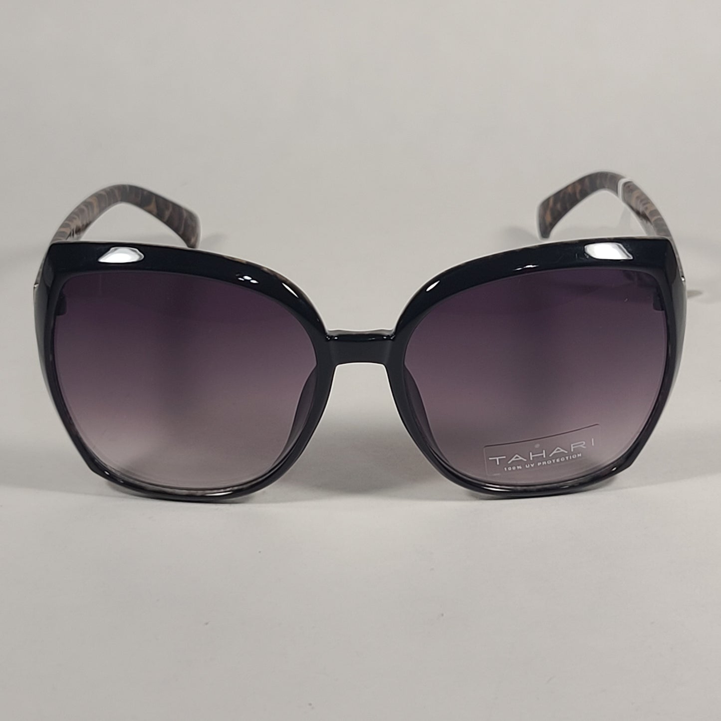 Tahari Butterfly Sunglasses Black / Animal Print Frame Gray Gradient Lens TH805 OXAN - Sunglasses