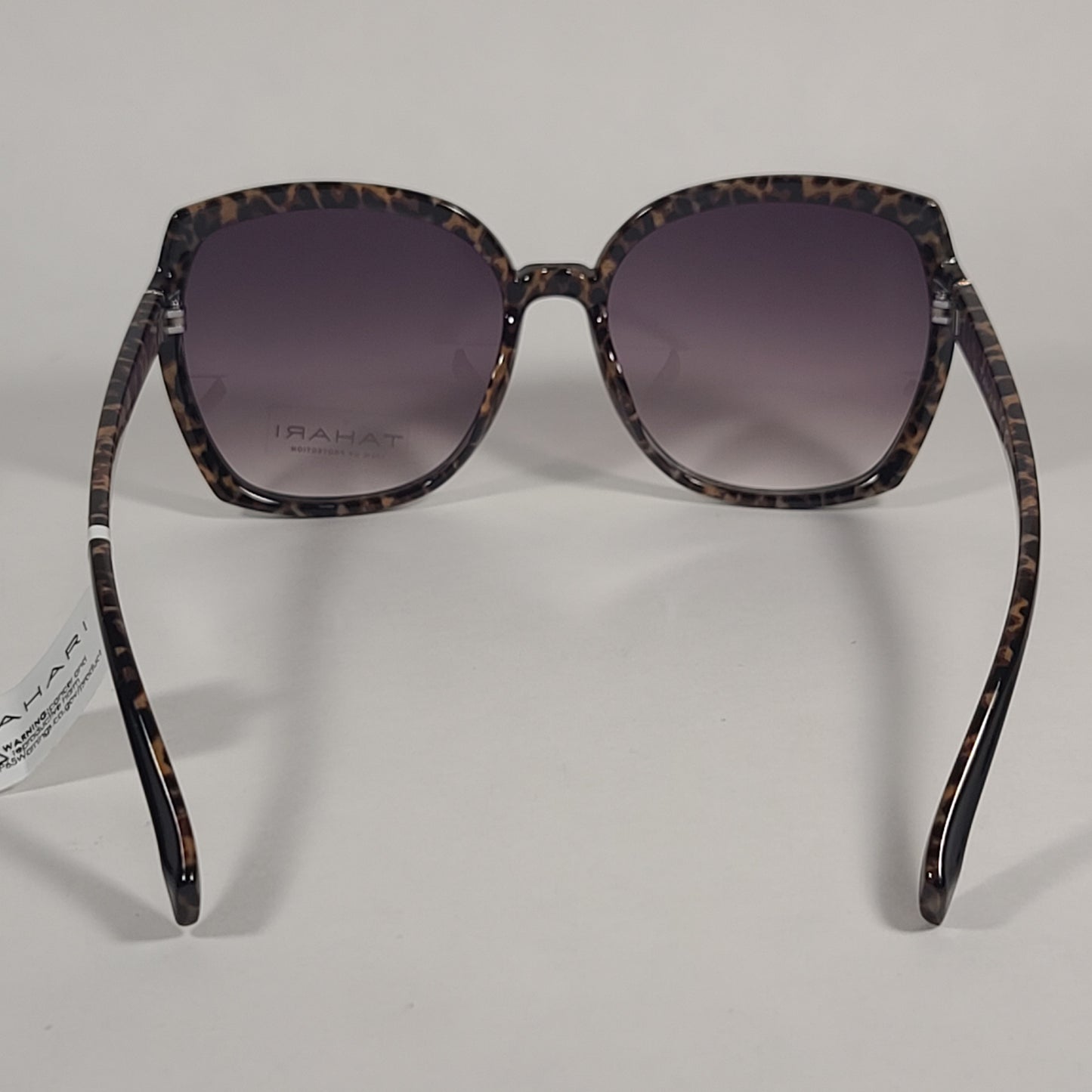 Tahari Butterfly Sunglasses Black / Animal Print Frame Gray Gradient Lens TH805 OXAN - Sunglasses