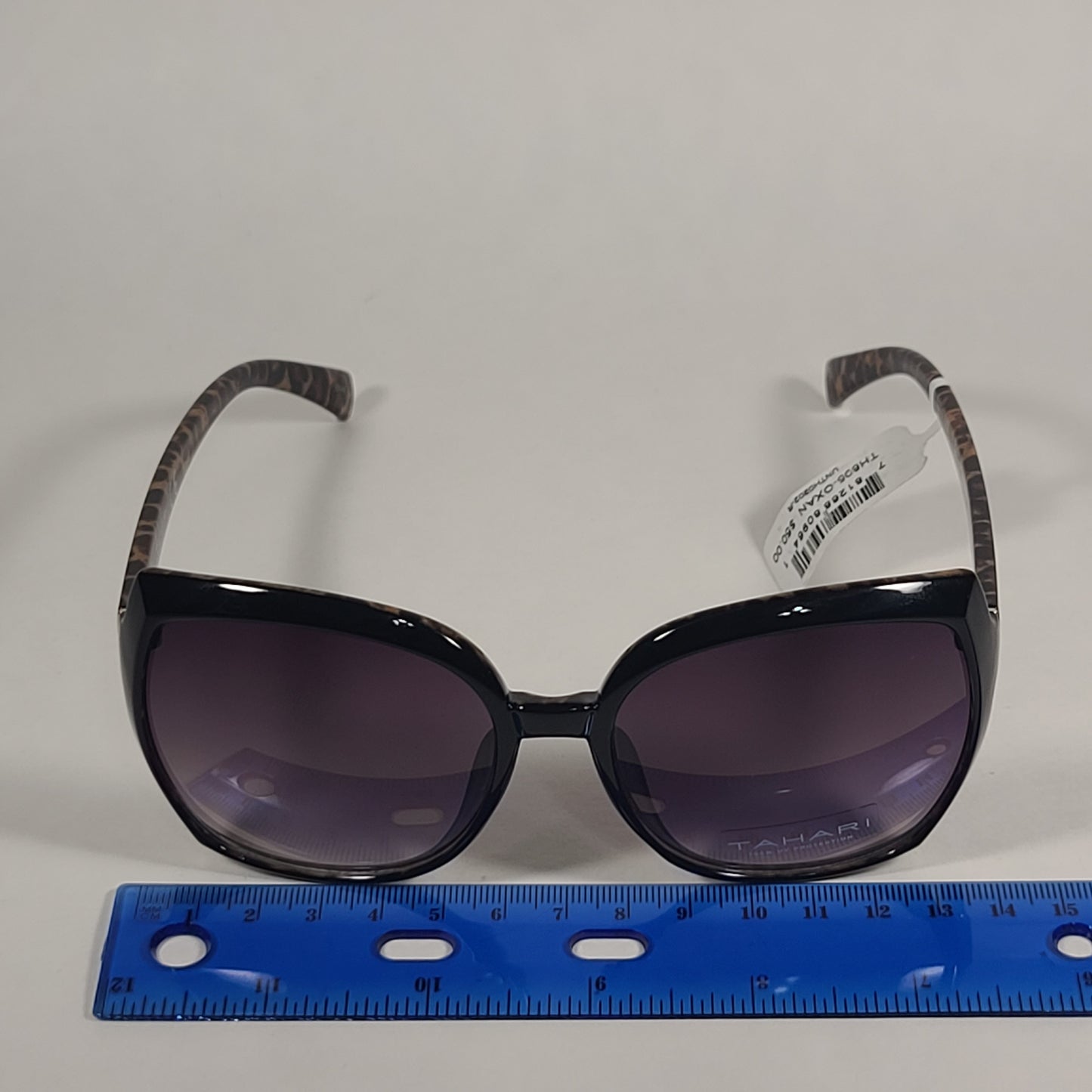 Tahari Butterfly Sunglasses Black / Animal Print Frame Gray Gradient Lens TH805 OXAN - Sunglasses
