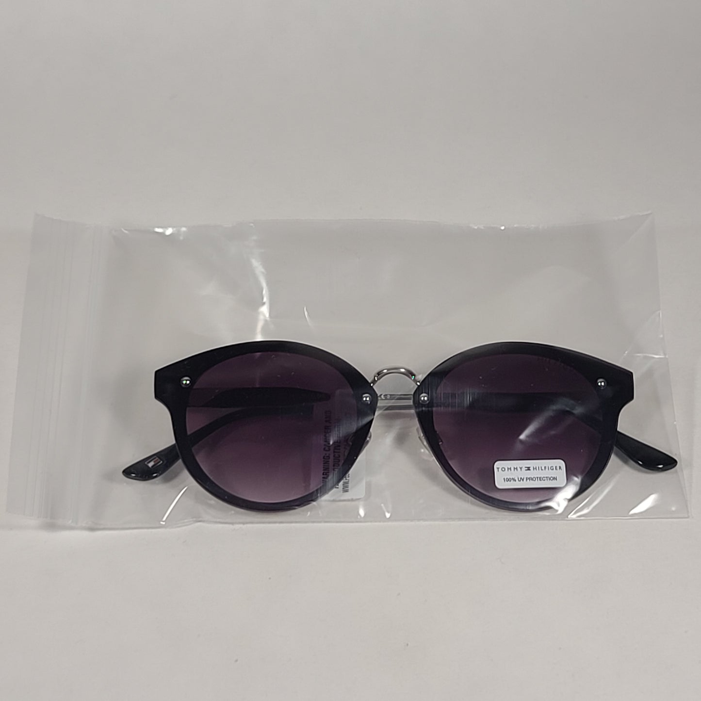 Tommy Hilfiger Perpetua Rimless Sunglasses Silver Tone Frame Gray Purple Smoke Gradient Lens PERPETUA WM OL519 - Sunglasses