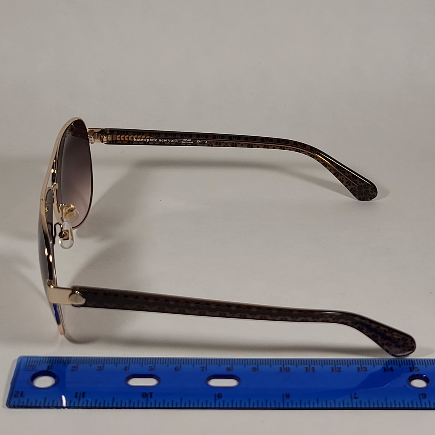 Kate Spade Geneva Aviator Sunglasses Brown Floral Frame Brown Lens GENEVA/S 09QHA - Sunglasses