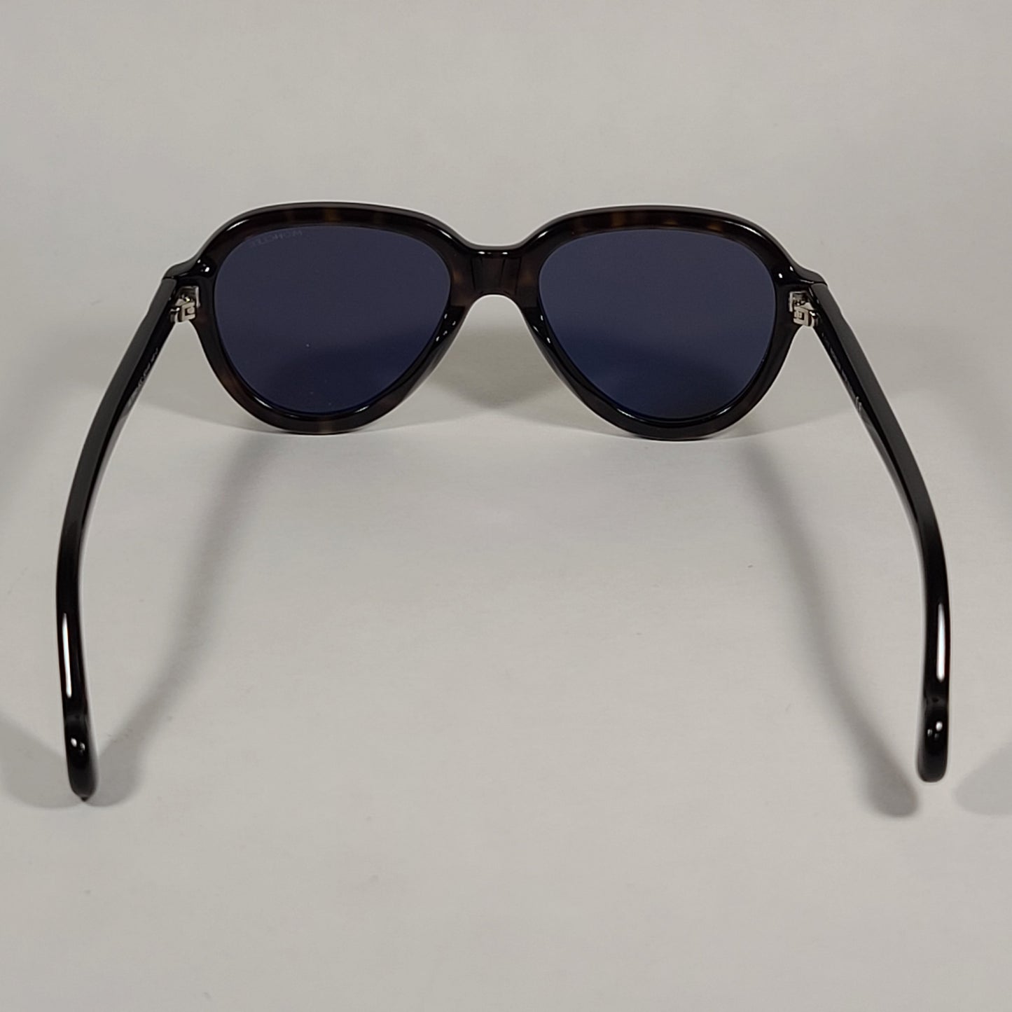 Moncler Aviator Sunglasses Dark Havana Brown Frame Gold Tint Lens ML0043 52C - Sunglasses