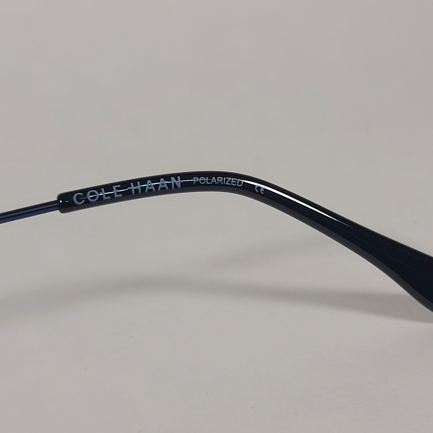 Cole Haan CH8501 414 Polarized Hexagon Sunglasses Navy Blue Smoke Gradient Lens - Sunglasses