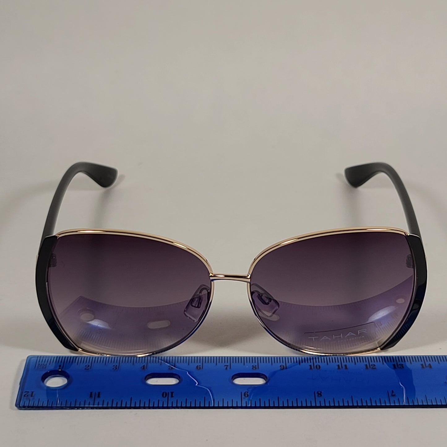 Tahari Butterfly Sunglasses Gold Black Frame Smoke Gradient Lens TH731 OXGLD - Sunglasses