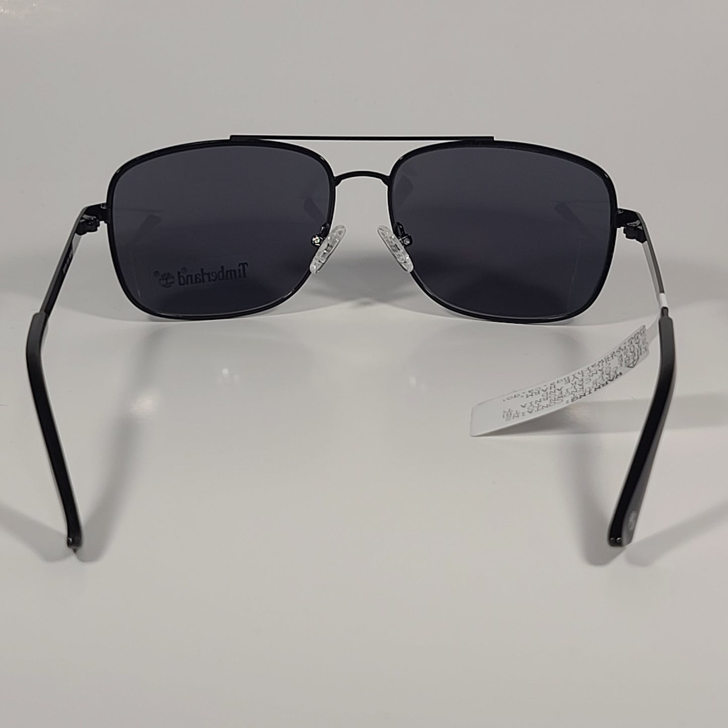 Timberland Rectangle Sunglasses Black Frame Blue Mirror Lens TB7175 01X - Sunglasses