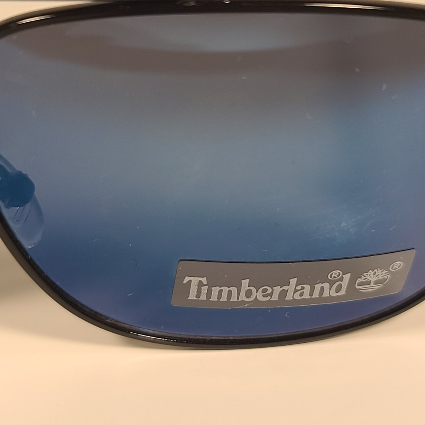 Timberland Rectangle Sunglasses Black Frame Blue Mirror Lens TB7175 01X - Sunglasses