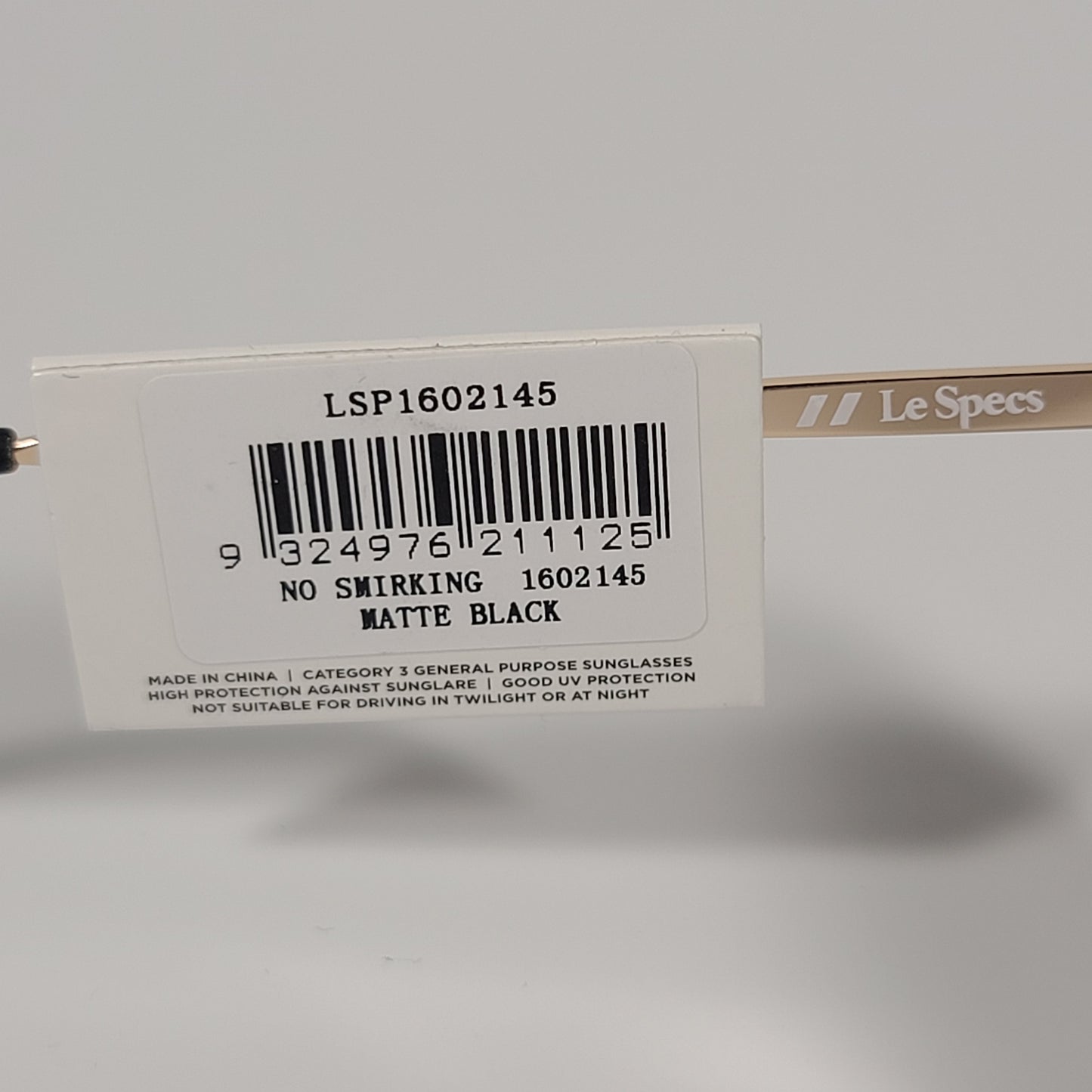 Le Specs No Smirking Round Sunglasses Matte Black Gold Frame Gold Mirror Lens LSP1602145 - Sunglasses