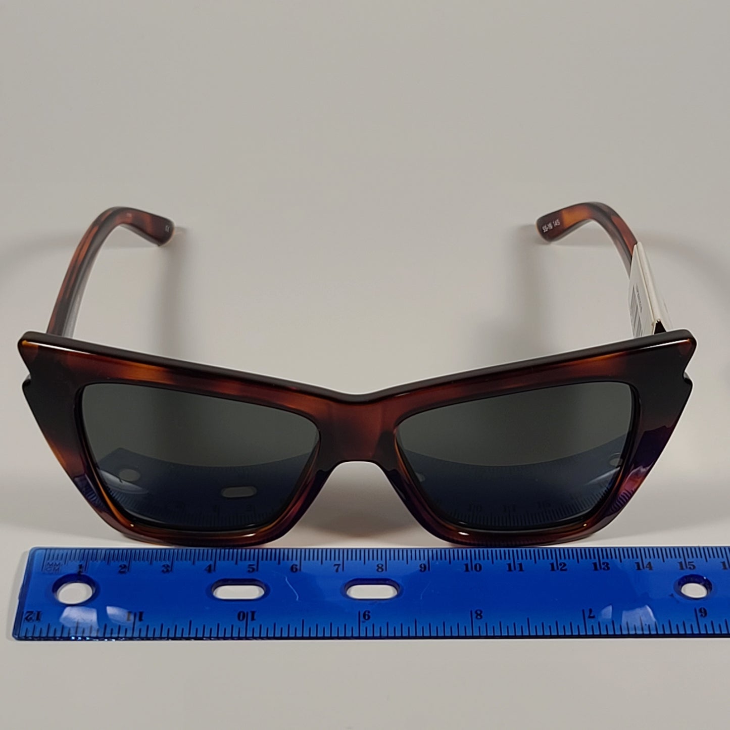 Le Specs Rapture Cat Eye Sunglasses Toffee Tortoise Frame Green Gray Solid Lens LSP2002216 - Sunglasses