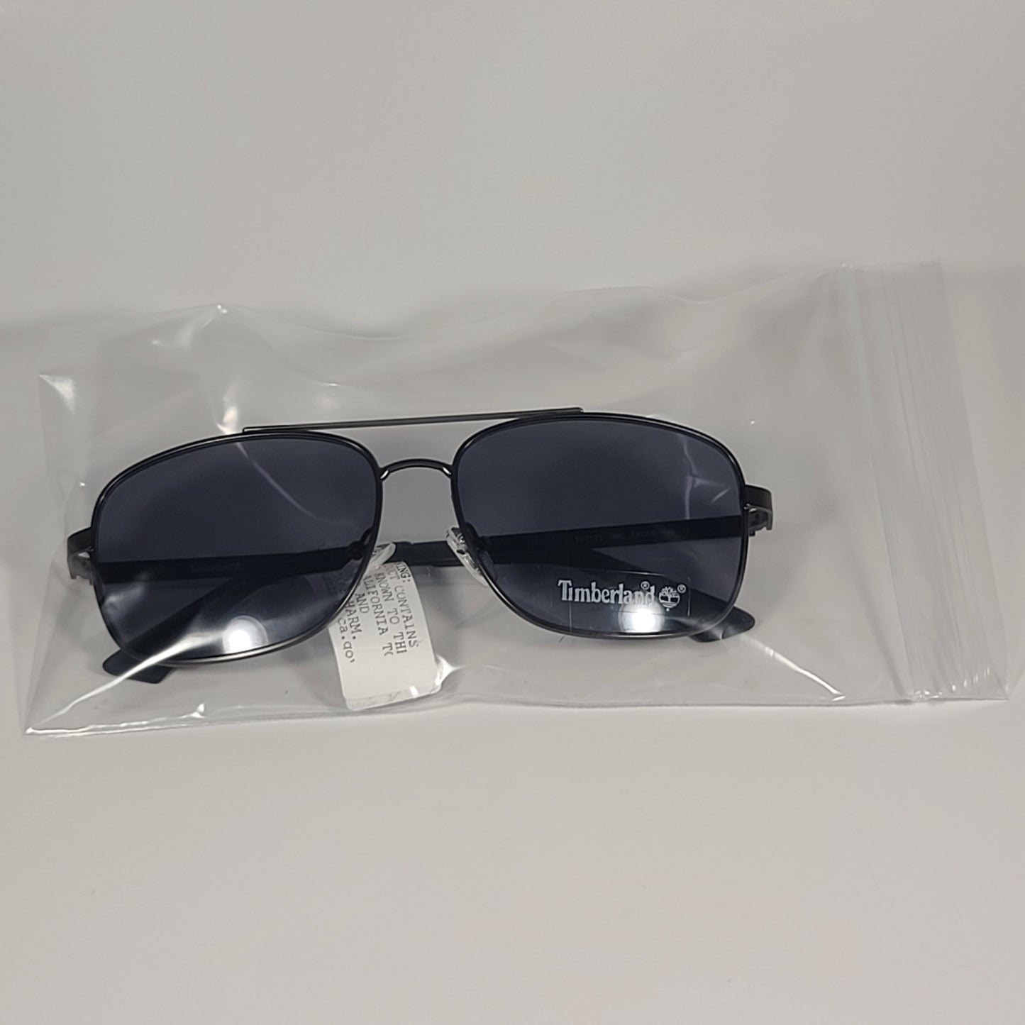 Timberland Rectangle Sunglasses Gunmetal Frame Gray Tinted Lens TB7175 09C - Sunglasses