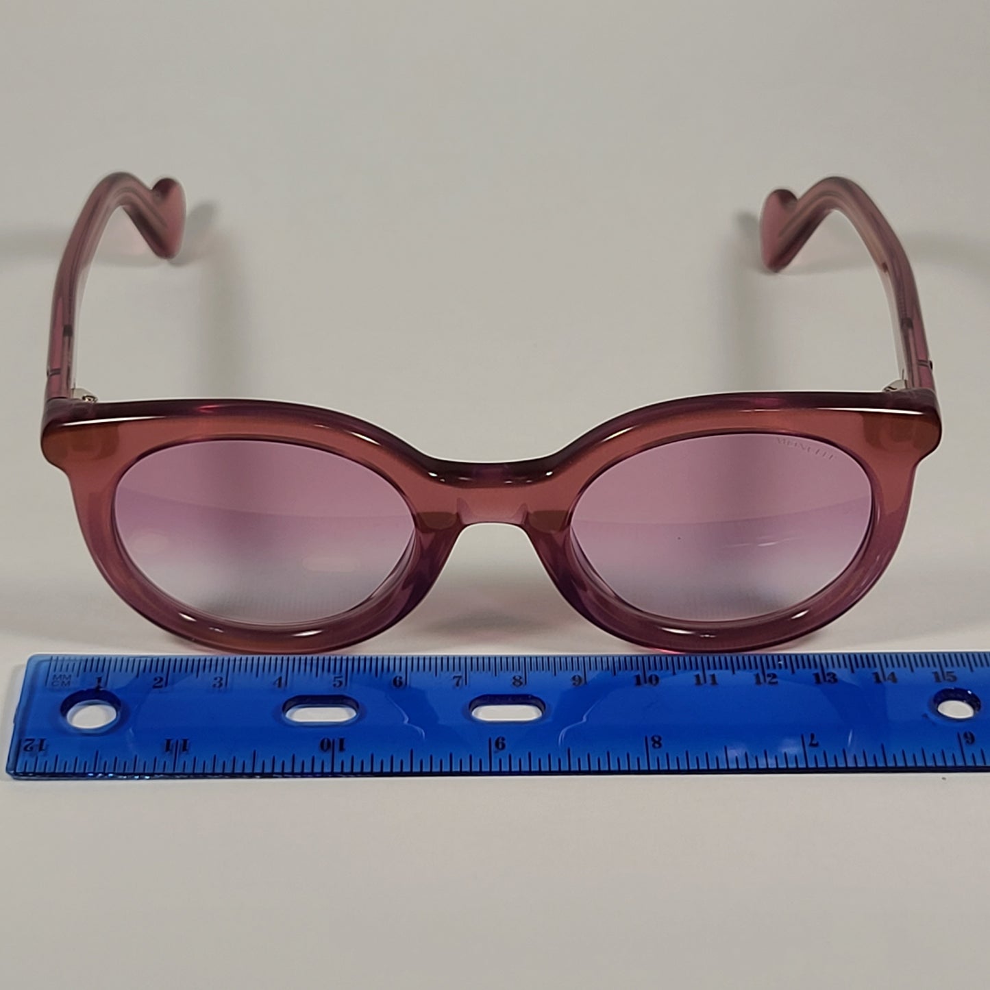 Moncler Round Sunglasses Fuschia Crystal Frame Pink Purple Gradient Lens ML0015 75Z - Sunglasses