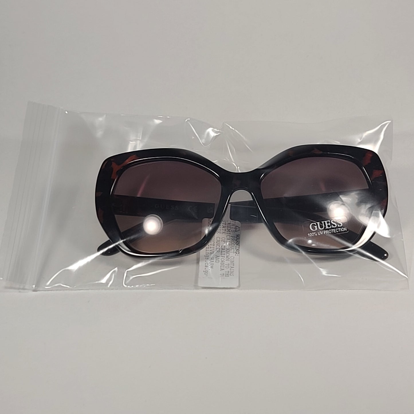 Guess Oversized Sunglasses Brown Tortoise Brown Gradient GF0390 52F - Sunglasses