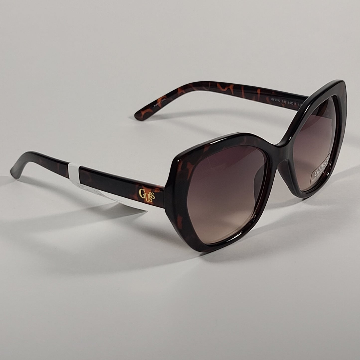 Guess Oversized Sunglasses Brown Tortoise Brown Gradient GF0390 52F - Sunglasses
