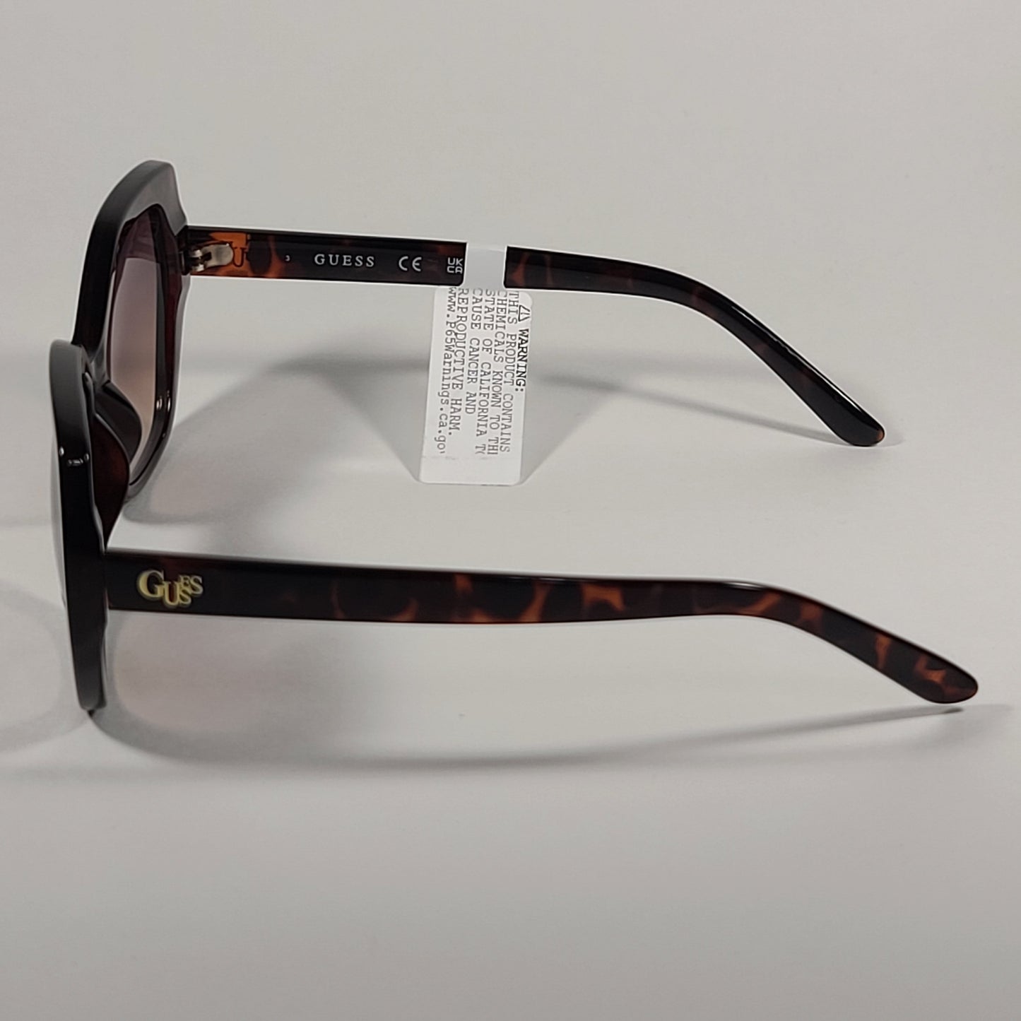 Guess Oversized Sunglasses Brown Tortoise Brown Gradient GF0390 52F - Sunglasses
