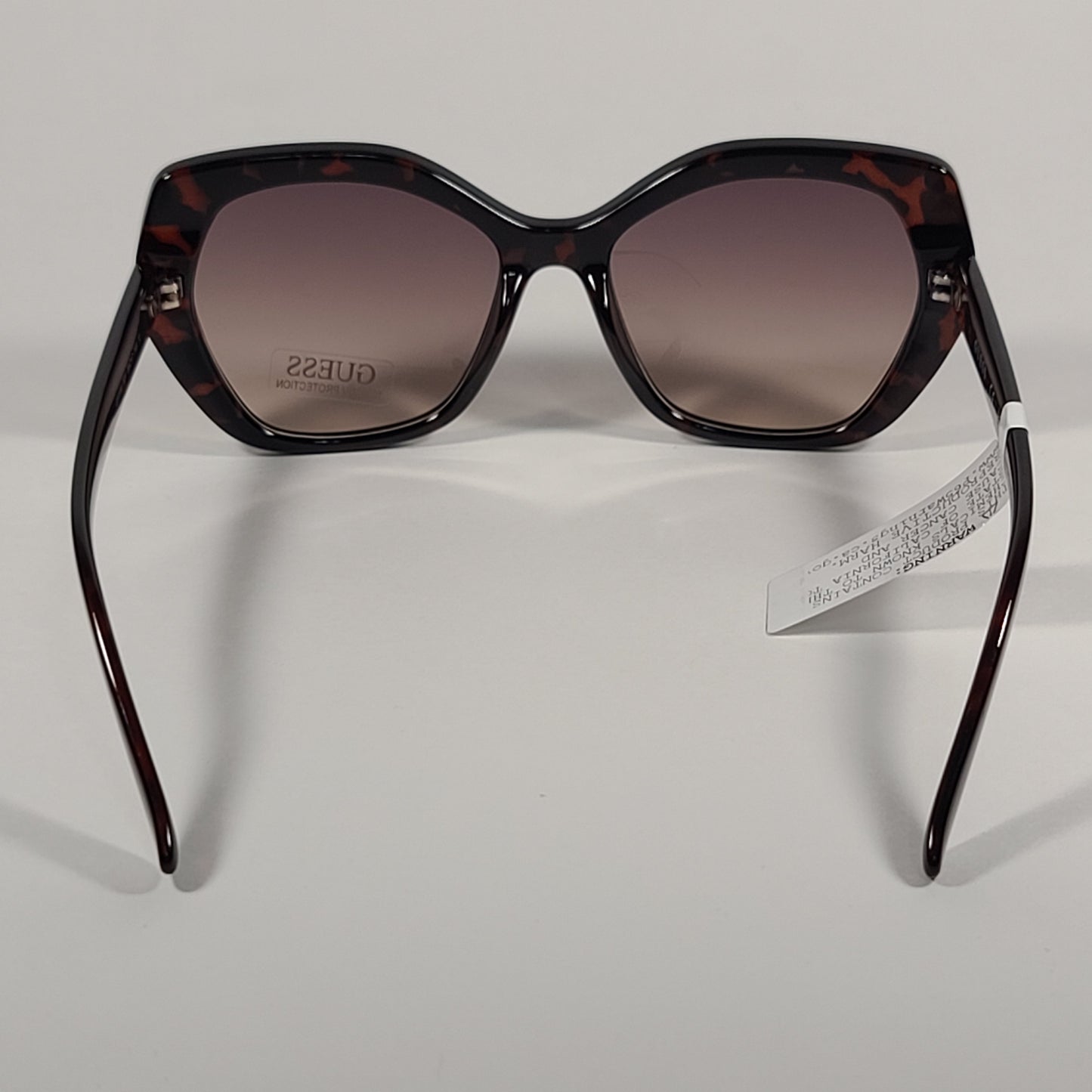 Guess Oversized Sunglasses Brown Tortoise Brown Gradient GF0390 52F - Sunglasses