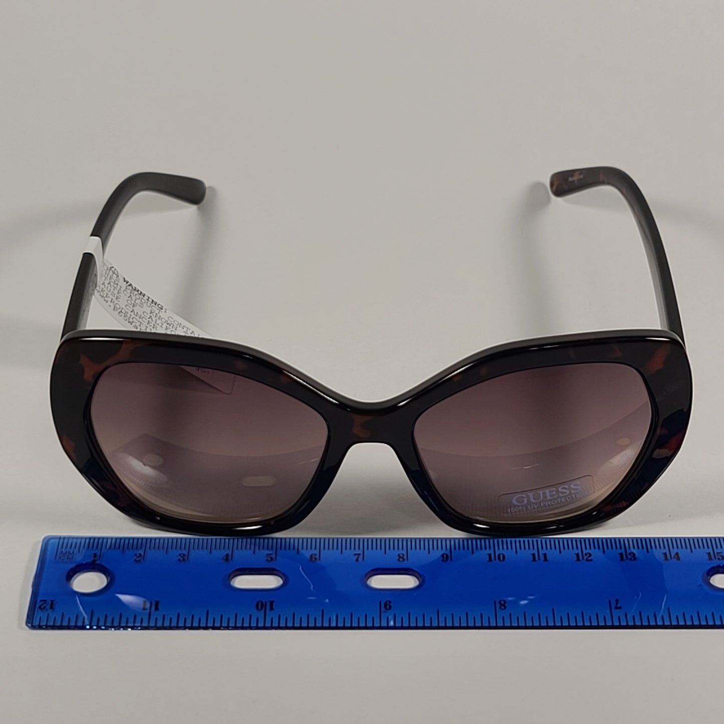 Guess Oversized Sunglasses Brown Tortoise Brown Gradient GF0390 52F - Sunglasses
