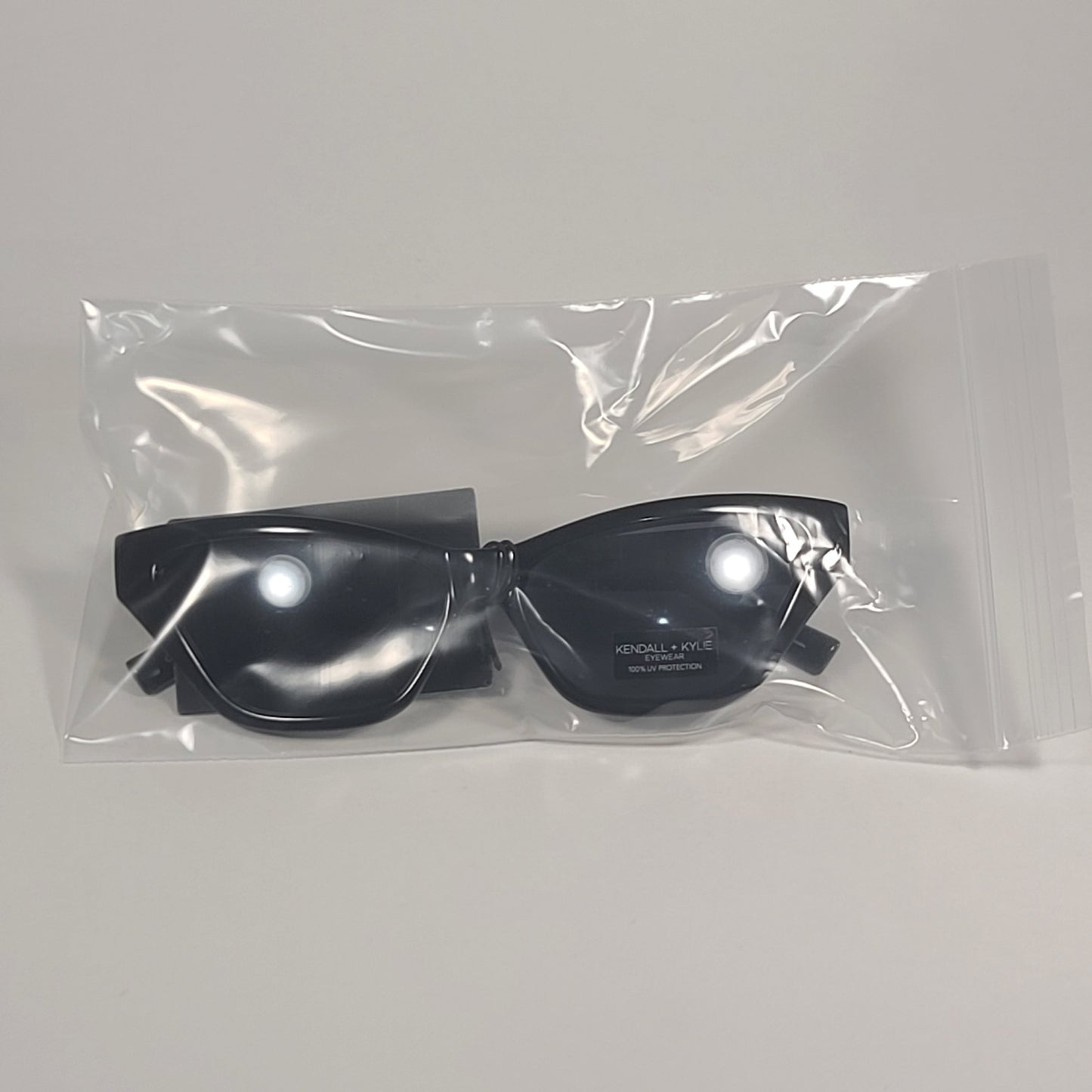 Kendall + Kylie Emma Cat Eye Sunglasses Shiny Black Gray Lens KK5109 001 - Sunglasses