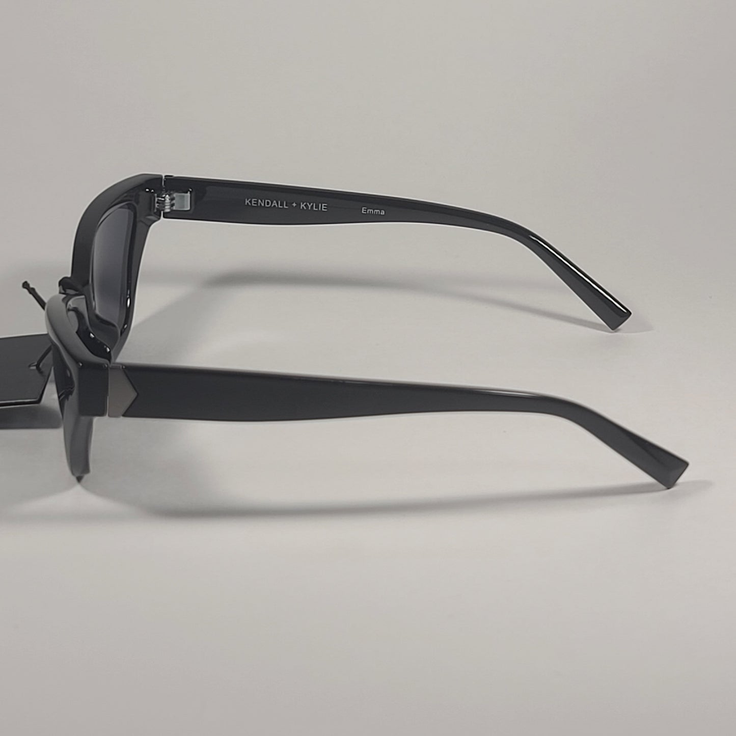Kendall + Kylie Emma Cat Eye Sunglasses Shiny Black Gray Lens KK5109 001 - Sunglasses