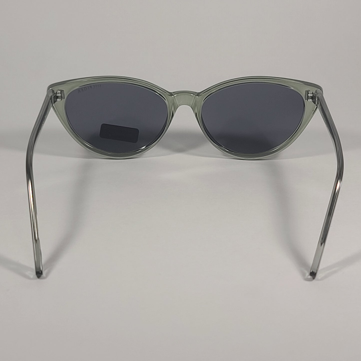 Tommy Hilfiger Liz Cat Eye Sunglasses Green Crystal Frame Gray Lens LIZ WP OL573 - Sunglasses