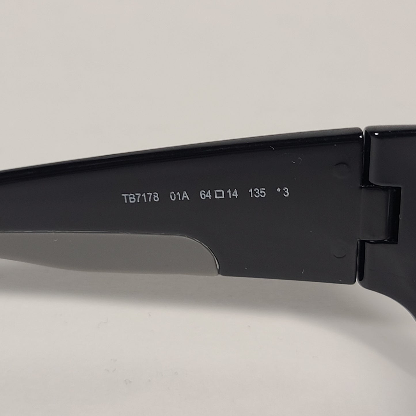 Timberland Wrap Sunglasses Shiny Black Gray Rubber Trim Gray Lens TB7178 01A - Sunglasses