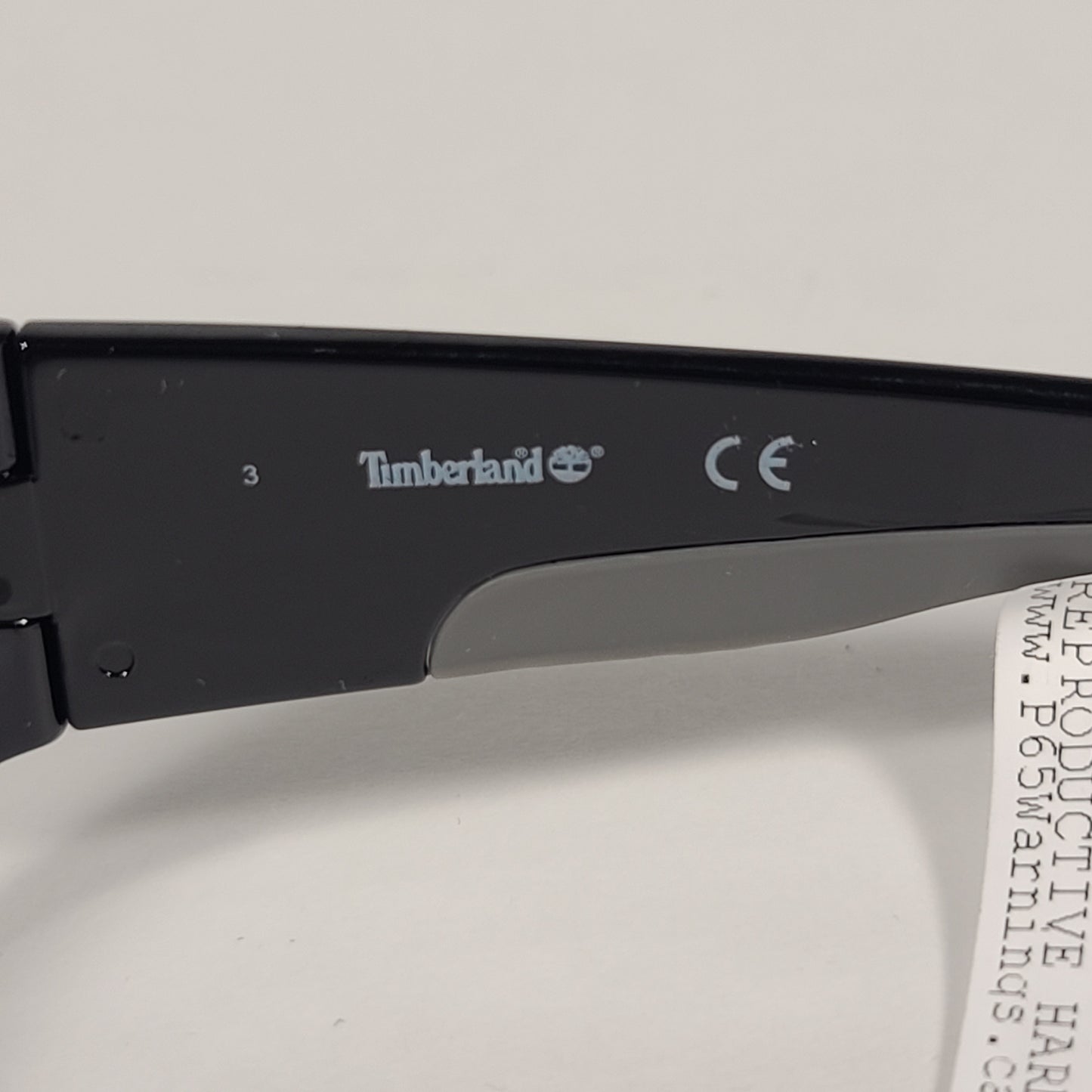 Timberland Wrap Sunglasses Shiny Black Gray Rubber Trim Gray Lens TB7178 01A - Sunglasses