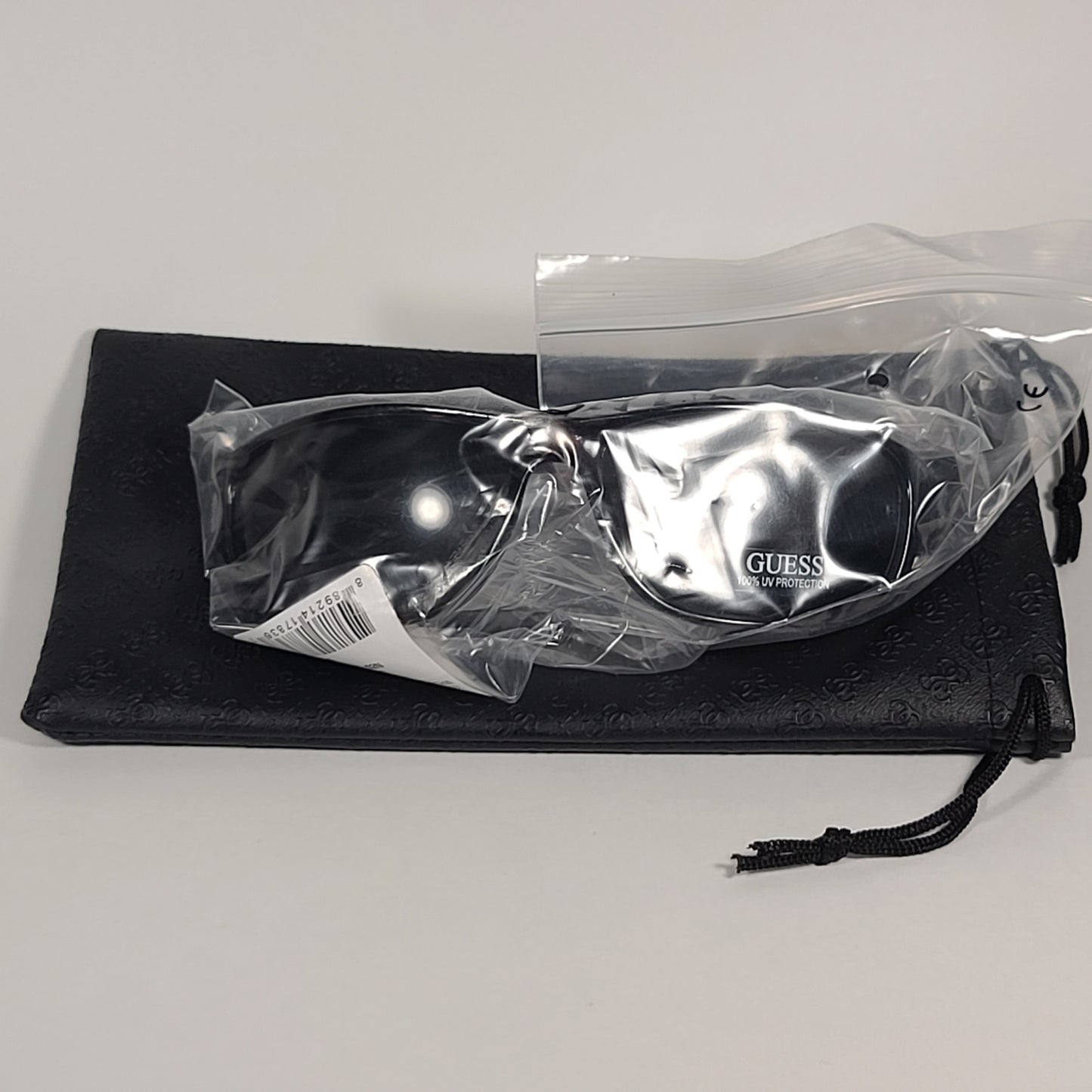 Guess Rectangular Wrap Sunglasses Brown Tortoise Frame Green Lens GF0210 52N - Sunglasses