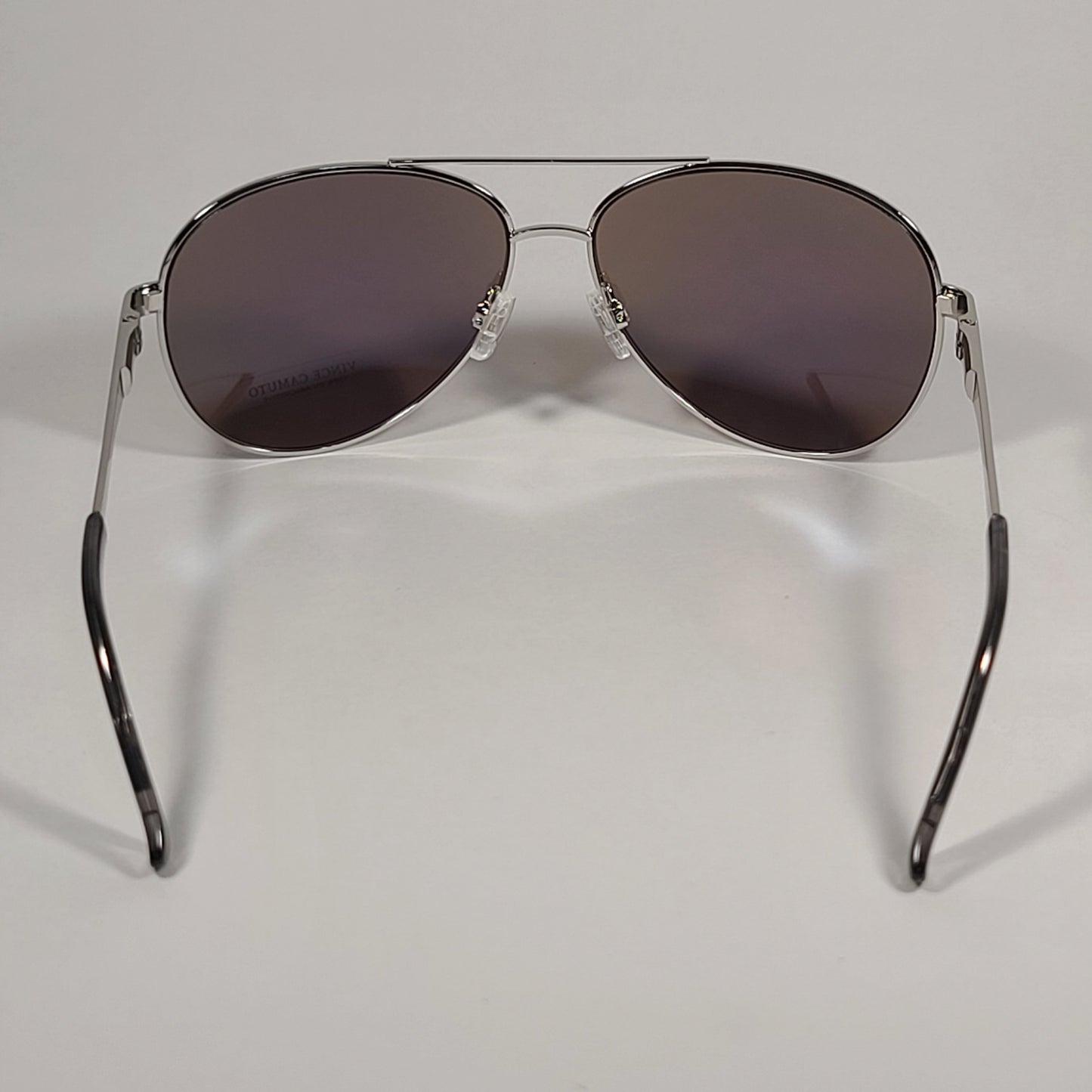 Vince Camuto Aviator Sunglasses Silver Frame Blue Violet Mirror Lens VM602 SLVGY - Sunglasses