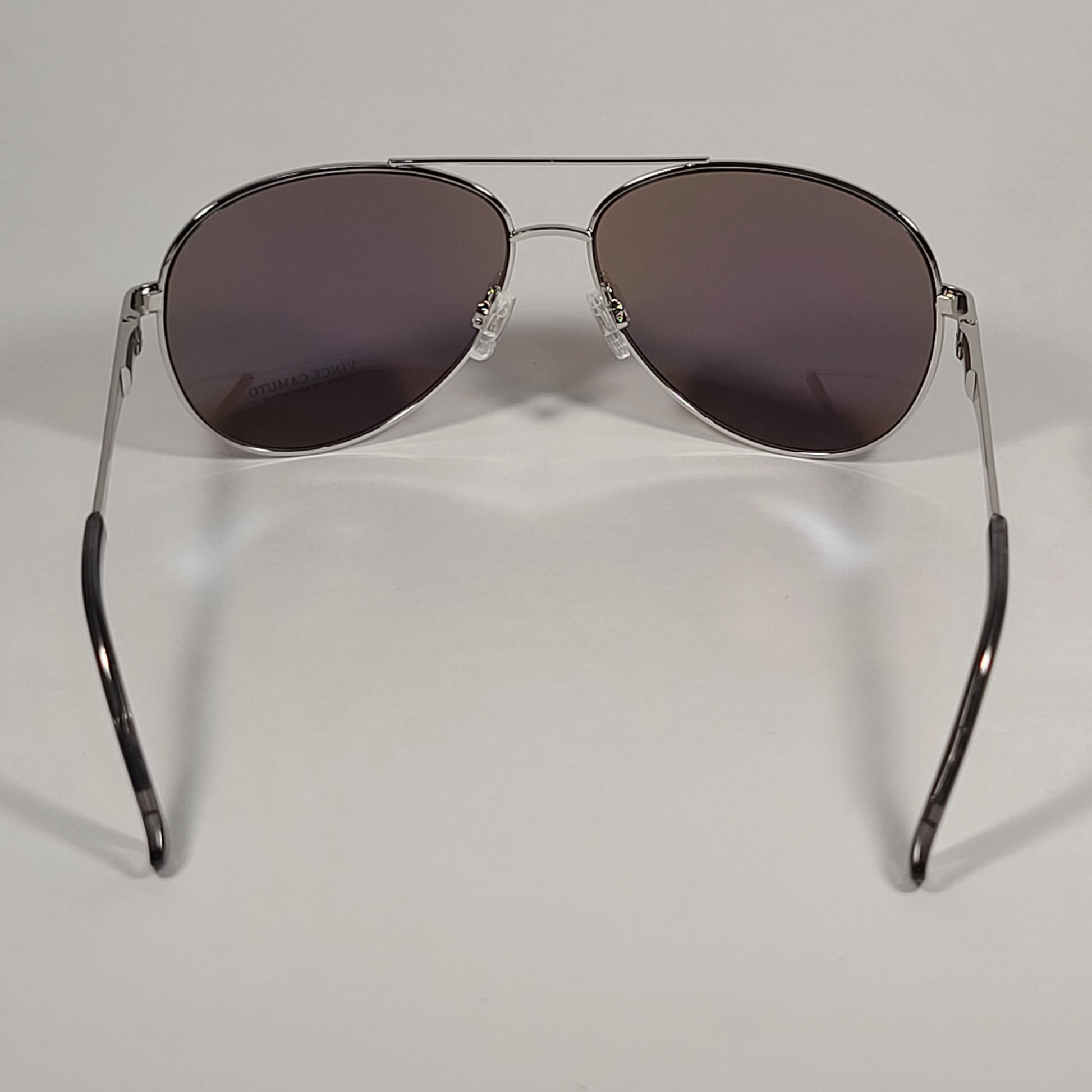 Vince Camuto Aviator Sunglasses Silver Frame Blue Violet Mirror Lens VM602 SLVGY - Sunglasses