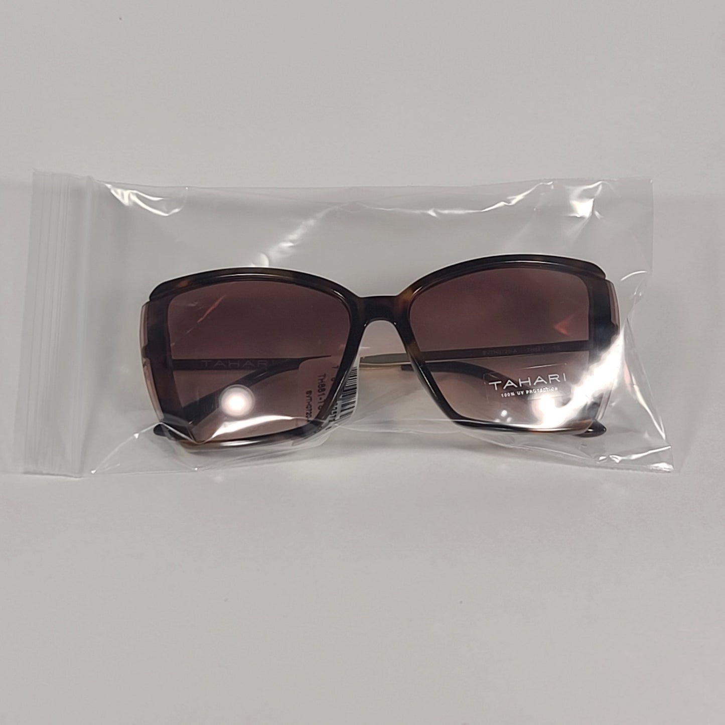 Tahari Shield Butterfly Sunglasses Brown Tortoise Gold Brown Gradient TH881 TS - Sunglasses