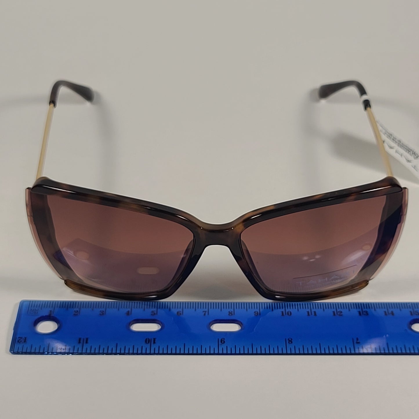 Tahari Shield Butterfly Sunglasses Brown Tortoise Gold Brown Gradient TH881 TS - Sunglasses
