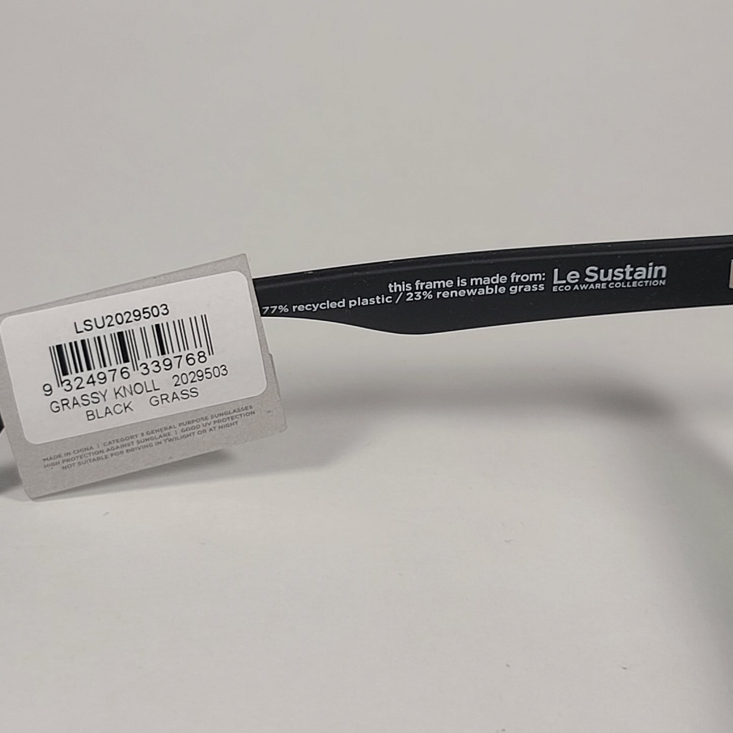 Le Specs Grassy Knoll Rectangle Sunglasses Le Sustain Black Grass / Blue Green Mirror LSU2029503
