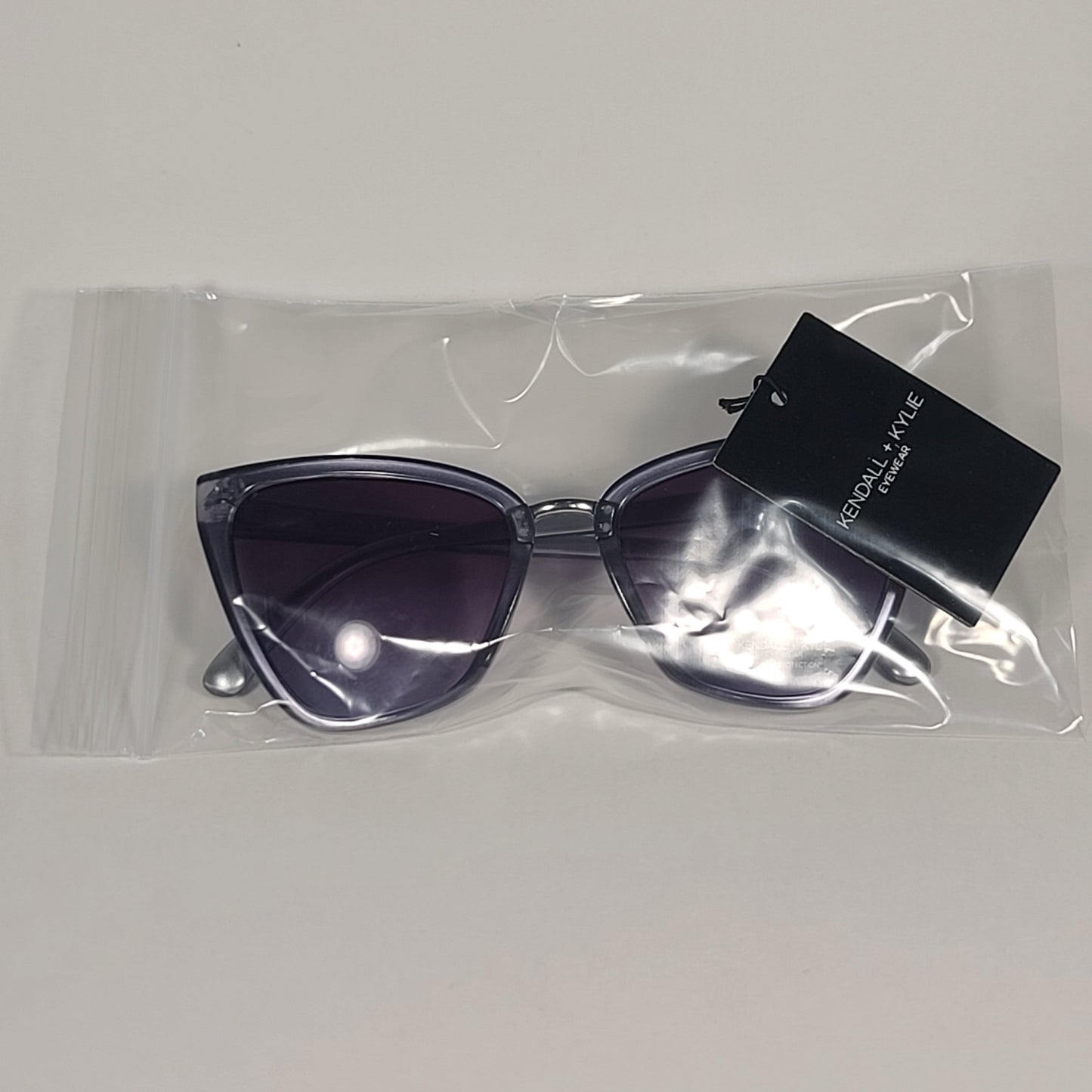 Kendall + Kylie Clara KK5127 035 Cat Eye Sunglasses Gray Purple Frame And Gradient Lens - Sunglasses