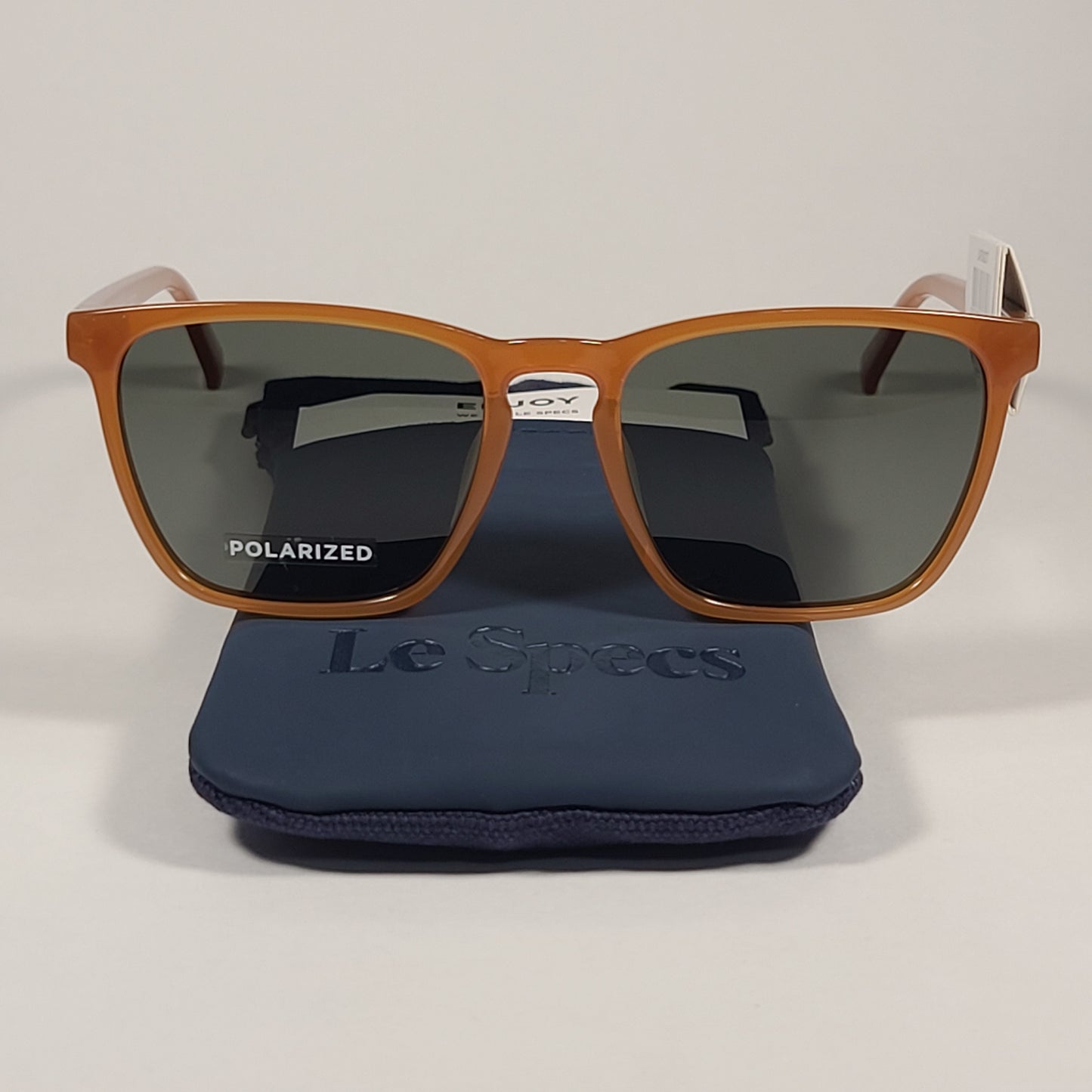 Le Specs Bad Medicine Polarized Keyhole Sunglasses Ochre Frame Green Lens Alt Fit LAF2002277 - Sunglasses