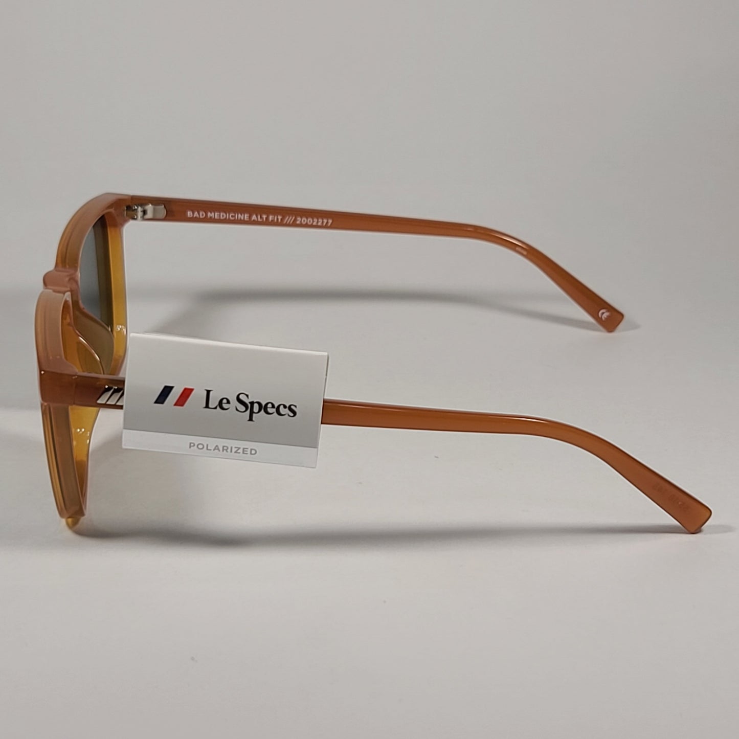 Le Specs Bad Medicine Polarized Keyhole Sunglasses Ochre Frame Green Lens Alt Fit LAF2002277 - Sunglasses