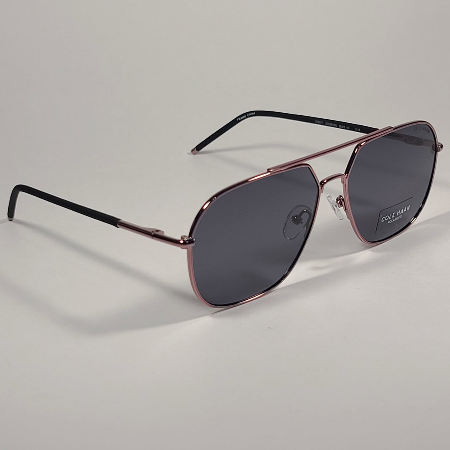 Cole Haan Polarized Navigator Sunglasses Brown Bronze Frame Gray Lens CH6077 200 BROWN - Sunglasses