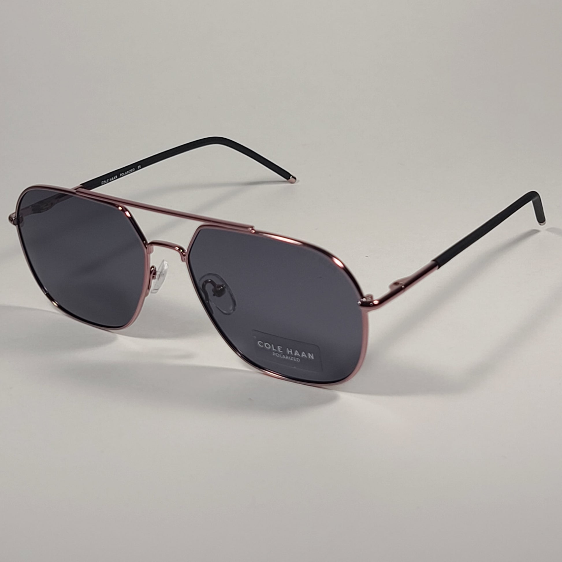 Cole Haan Polarized Navigator Sunglasses Brown Bronze Frame Gray Lens CH6077 200 BROWN - Sunglasses