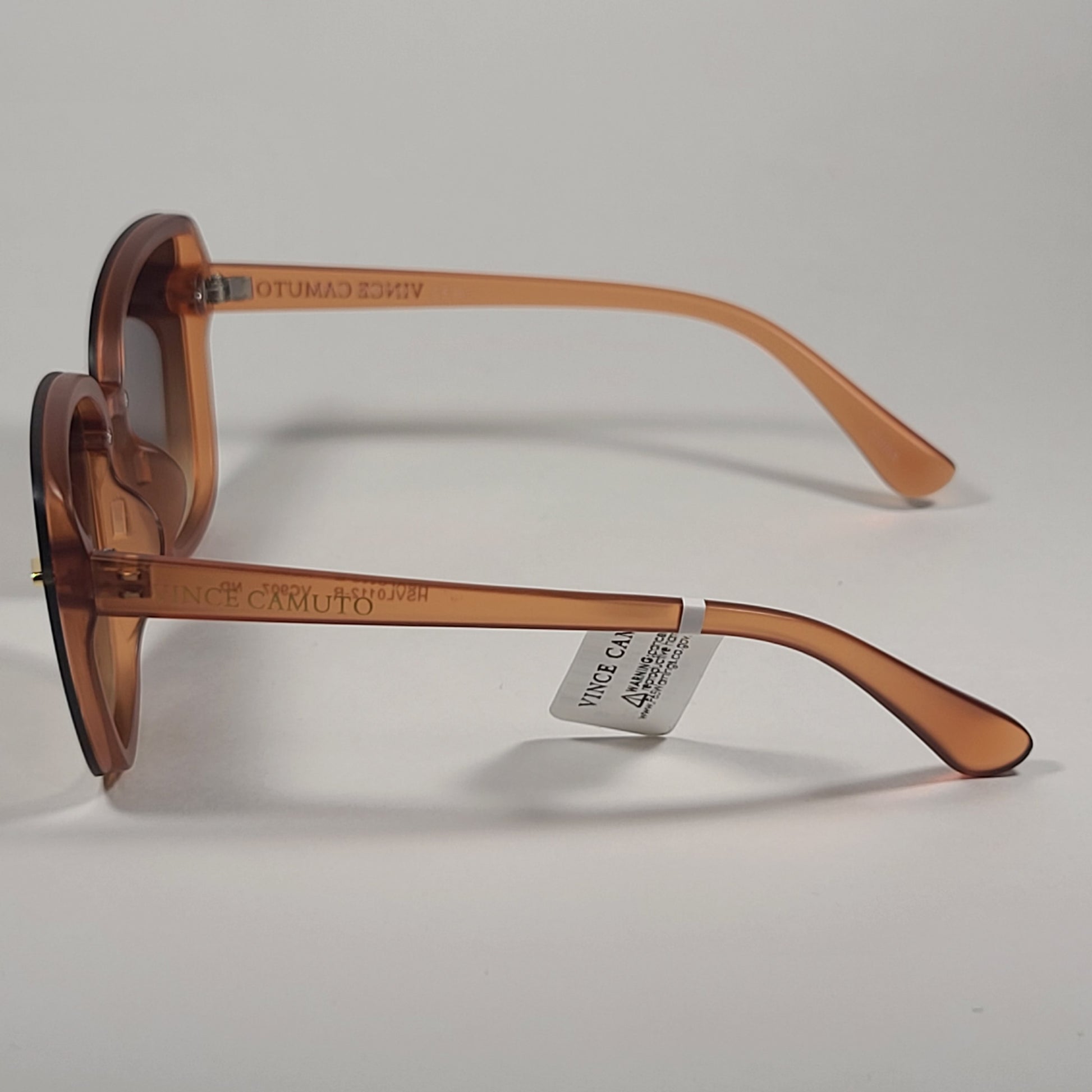 Vince Camuto VC907 ND Rimless Cat Eye Sunglasses Nude Orange Brown Yellow Gradient Lens - Sunglasses