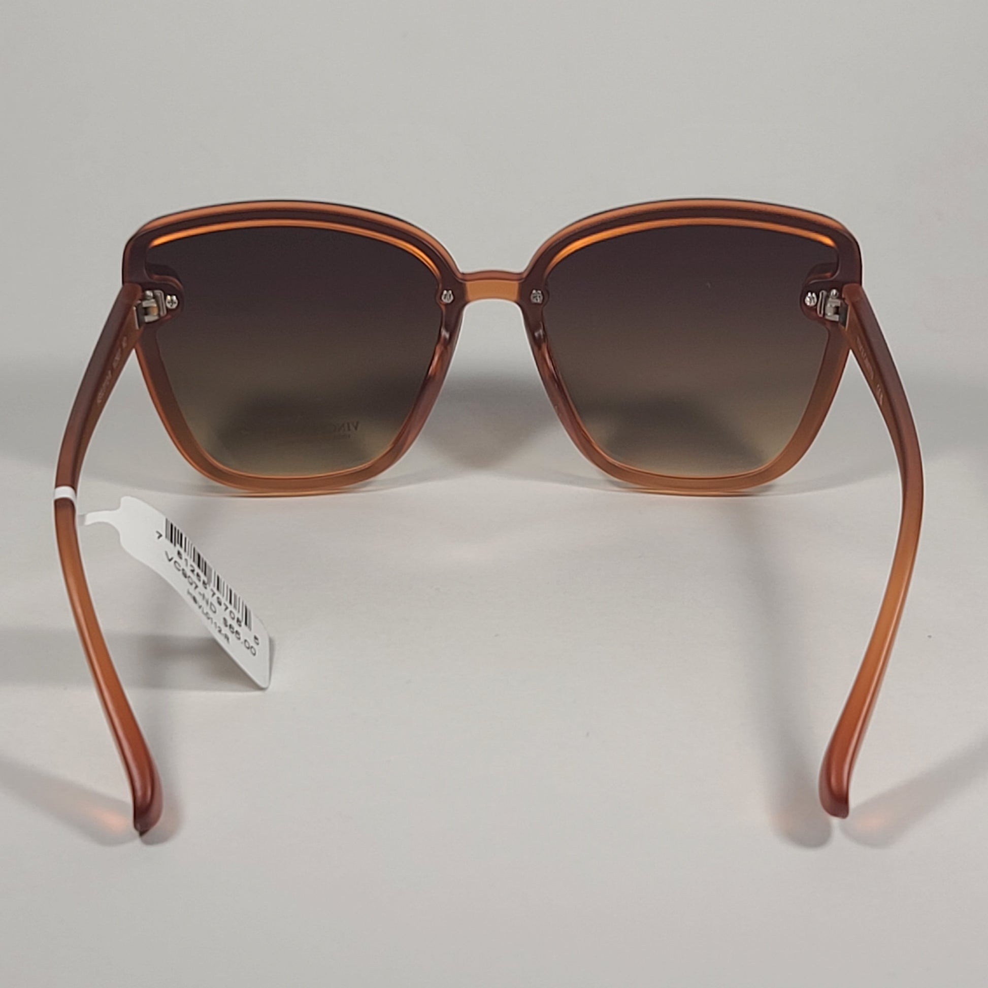 Vince Camuto VC907 ND Rimless Cat Eye Sunglasses Nude Orange Brown Yellow Gradient Lens - Sunglasses