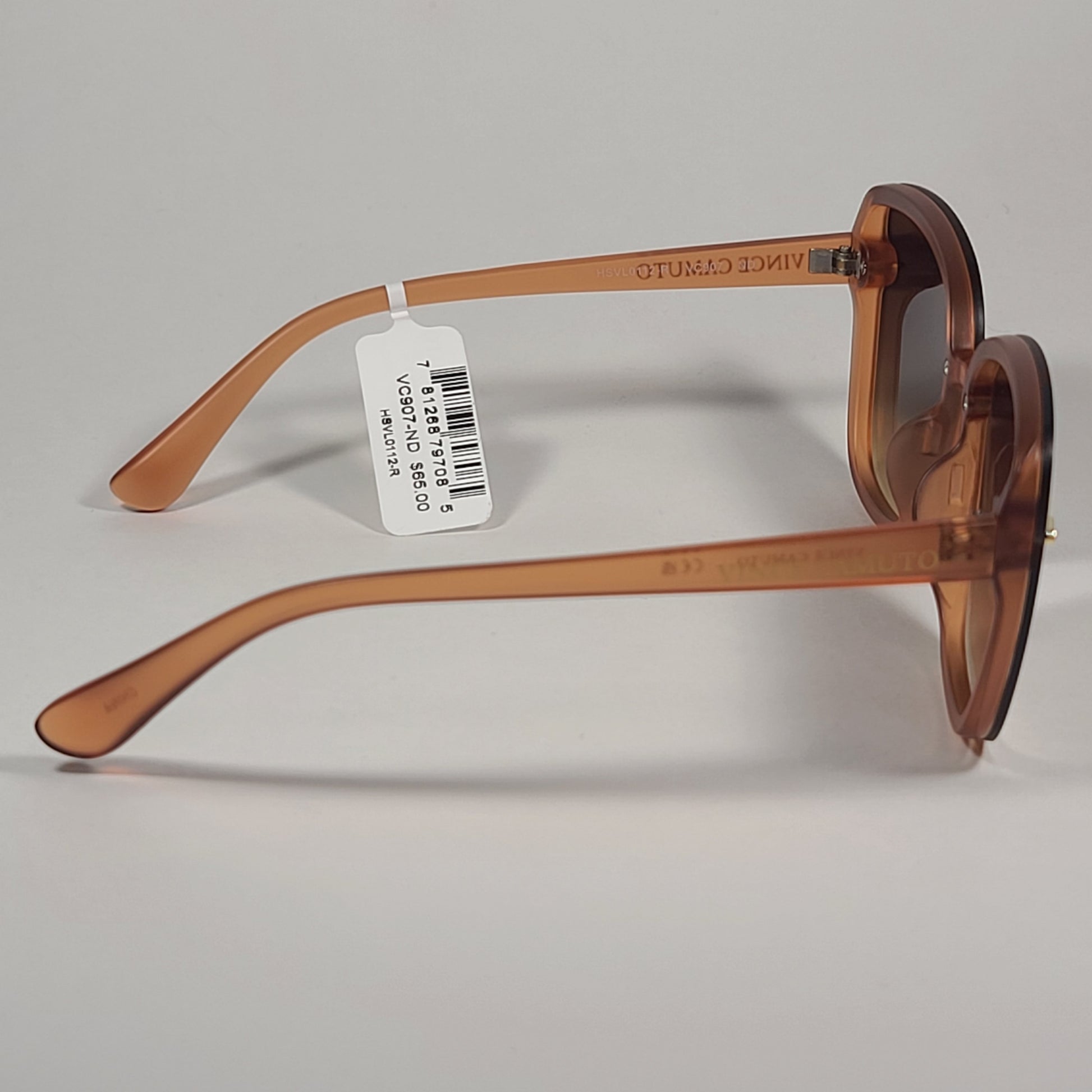 Vince Camuto VC907 ND Rimless Cat Eye Sunglasses Nude Orange Brown Yellow Gradient Lens - Sunglasses