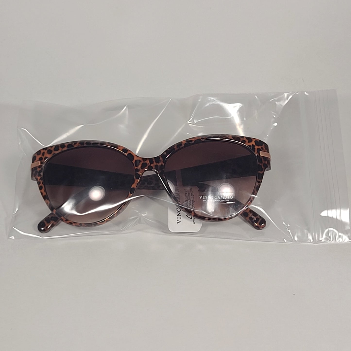 Vince Camuto Cat Eye Sunglasses Leopard Print Frame Brown Gradient Lens VC1018 LE - Sunglasses
