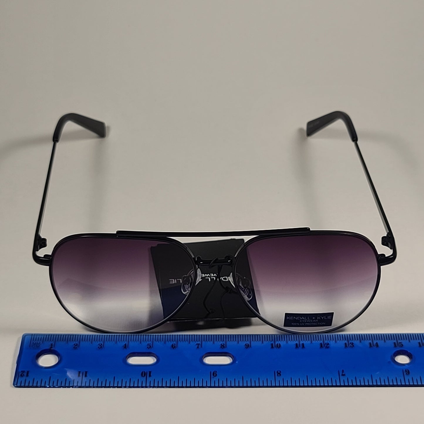 Kendall + Kylie Jett KK4050DCE 001 Aviator Sunglasses Black Frame Smoke Gradient Lens - Sunglasses