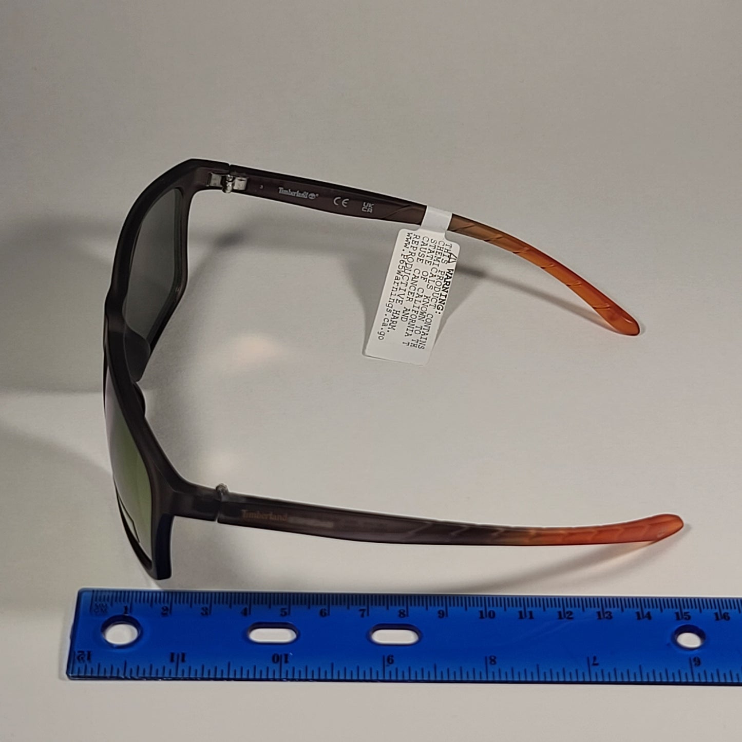 Timberland TB7255 20U Rectangle Sport Sunglasses Matte Gray Orange Mirror Lens - Sunglasses