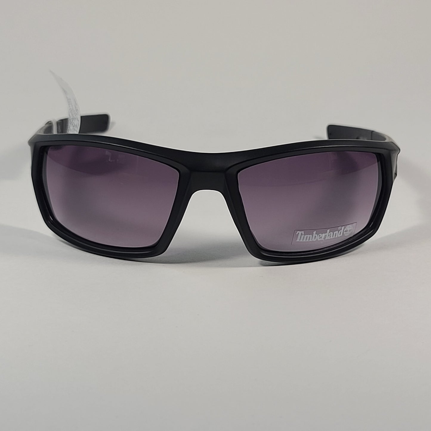 Timberland TB7221 02C Wrap Sunglasses Matte Black Frame Smoke Gradient Lens