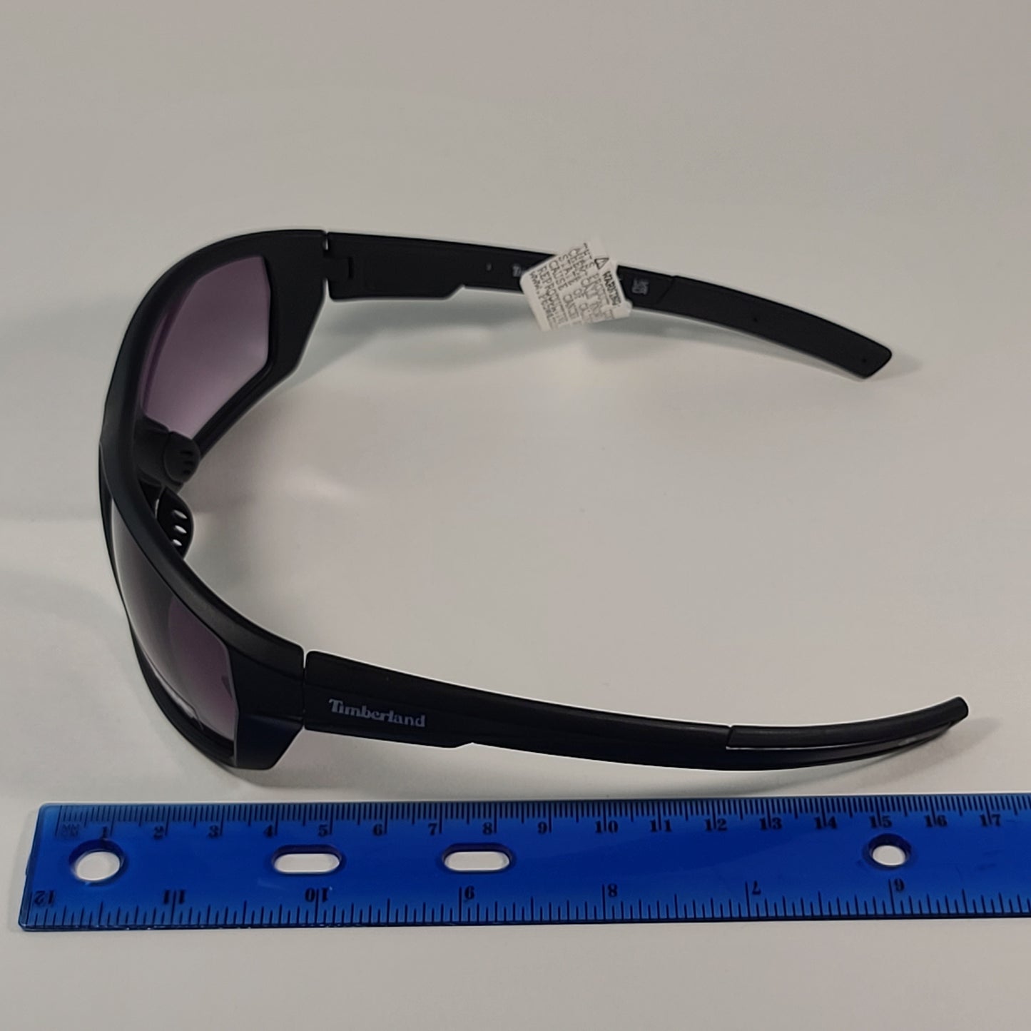 Timberland TB7221 02C Wrap Sunglasses Matte Black Frame Smoke Gradient Lens