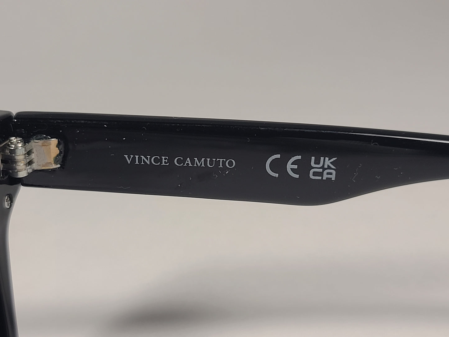 Vince Camuto VC974 OX Square Sunglasses Black Marble Frame Gray Tinted Lens - Sunglasses