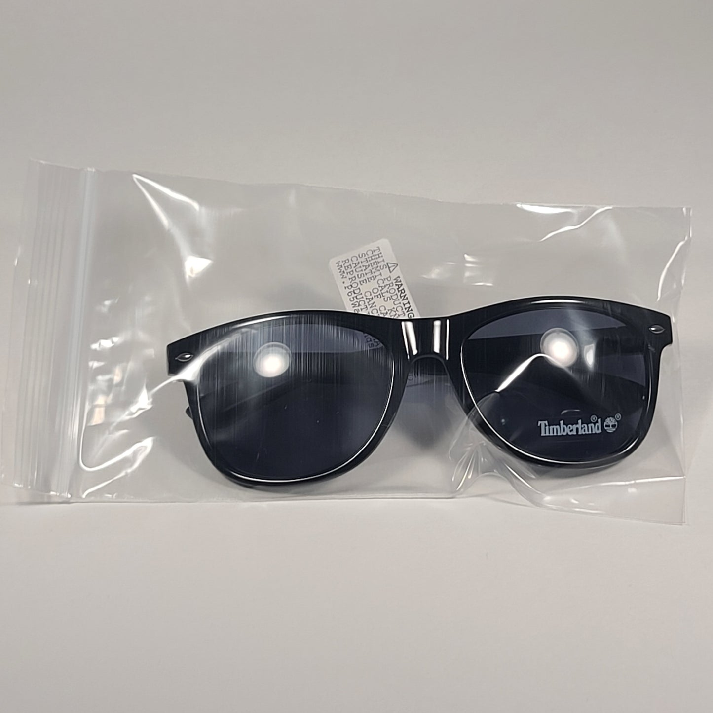 Timberland Square Sunglasses Shiny Black Frame Gray Lens TB7154 01A - Sunglasses