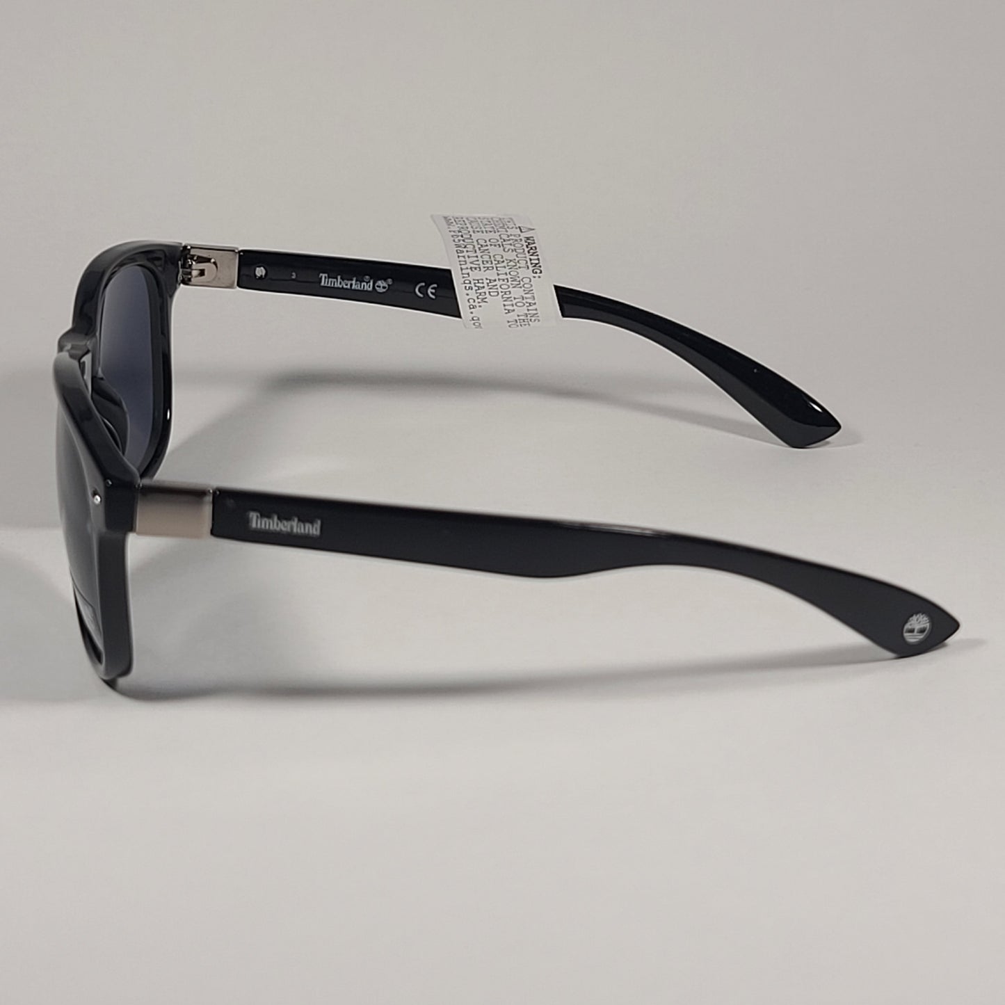 Timberland Square Sunglasses Shiny Black Frame Gray Lens TB7154 01A - Sunglasses