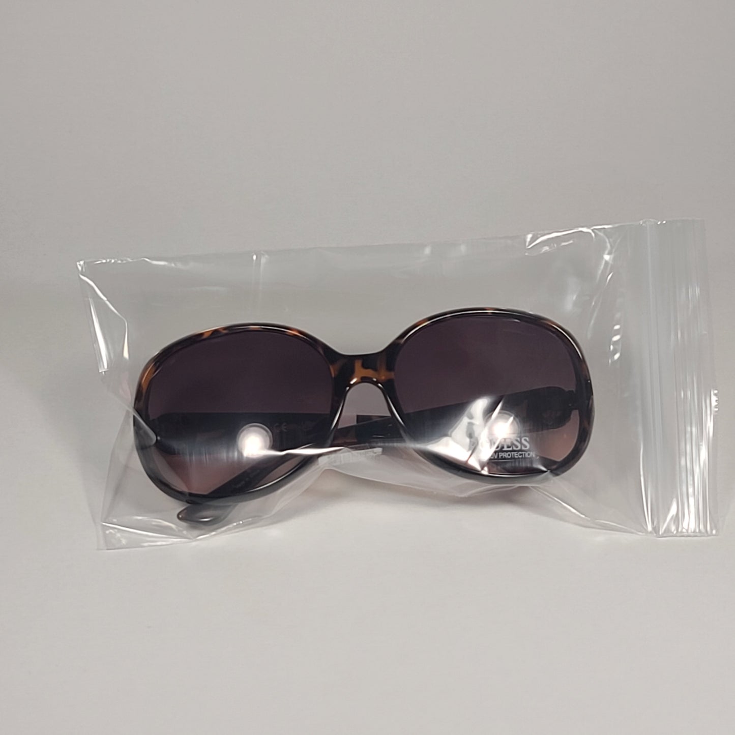 Guess GF0366 52F Vented Oval Sunglasses Brown Tortoise Gradient Lens - Sunglasses